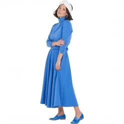 BURU White Label Side Zip Turtleneck Dress - Blue Clothing