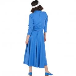 BURU White Label Side Zip Turtleneck Dress - Blue Clothing