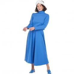 BURU White Label Side Zip Turtleneck Dress - Blue Clothing