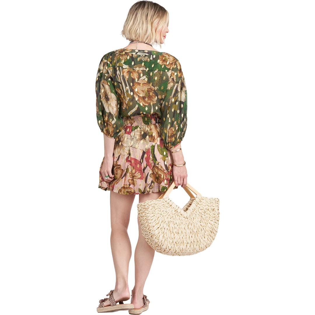 BURU White Label Smocked Skirt Mini - Blush Floral - Final Sale Clothing 14 BURU White Label Smocked Skirt Mini - Blush Floral - Final Sale Clothing