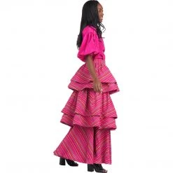 BURU White Label Clothing Button Sleeve Blouse - Fuchsia