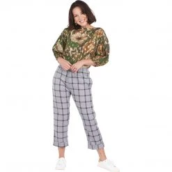 BURU White Label Bottoms Everyday Pants - Grey Plaid - Final Sale