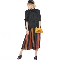 BURU White Label Clothing Boxy Turtleneck - Black Marble