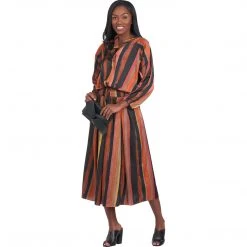 BURU White Label Drawstring Henley Blouse - Multi Stripe - Final Sale Clothing 27 BURU White Label Drawstring Henley Blouse - Multi Stripe - Final Sale Clothing