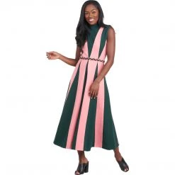BURU White Label Dresses Jester Dress - Pink & Green