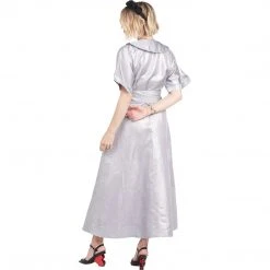 BURU White Label Peter Pan Collar Day Gown - MIDI - Silver