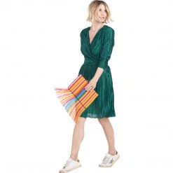 BURU White Label Pleated Mini Dress - Emerald Clothing