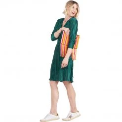 BURU White Label Pleated Mini Dress - Emerald Clothing