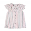 BURU Pink Label Sleeveless Ruffle Blouse - Candy Stripe Clothing
