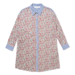 BURU White Label Clothing Slim Fit Boyfriend Shirtdress - Lady Liberty Print