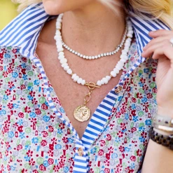 Buru Accessories Coin Necklace - White