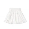 BURU White Label Smocked Waist Circle Skirt Mini - White Eyelet - Final Sale
