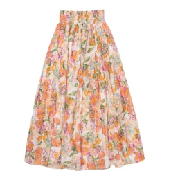 BURU White Label Clothing Smocked Waist MAXI Skirt - Floral