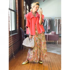 BURU White Label Clothing Flutter Sleeve Pleated Top - Floral 28 BURU White Label Clothing Flutter Sleeve Pleated Top - Floral