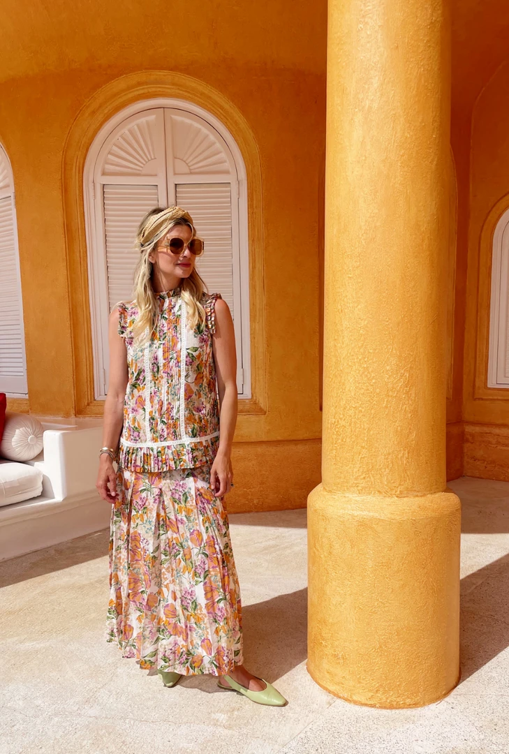 BURU White Label Clothing Flutter Sleeve Pleated Top - Floral 6 BURU White Label Clothing Flutter Sleeve Pleated Top - Floral