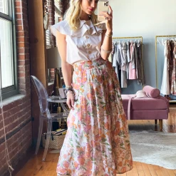 BURU White Label Clothing Smocked Waist MAXI Skirt - Floral 17 BURU White Label Clothing Smocked Waist MAXI Skirt - Floral