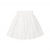 BURU White Label Smocked Waist Skirt - White Embroidery