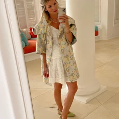 BURU White Label Smocked Waist Skirt - White Embroidery 25 BURU White Label Smocked Waist Skirt - White Embroidery