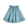 BURU White Label Smocked Waist Skirt MINI - Blue Lily Of The Valley 1 BURU White Label Smocked Waist Skirt MINI - Blue Lily Of The Valley