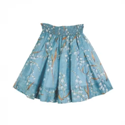 BURU White Label Smocked Waist Skirt MINI - Blue Lily Of The Valley