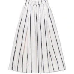 BURU White Label Sparkle Stripe Maxi Skirt - Navy & White Clothing