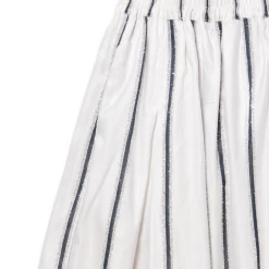 BURU White Label Sparkle Stripe Maxi Skirt - Navy & White Clothing