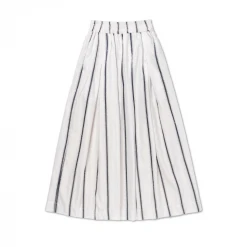 BURU White Label Sparkle Stripe Maxi Skirt - Navy & White Clothing
