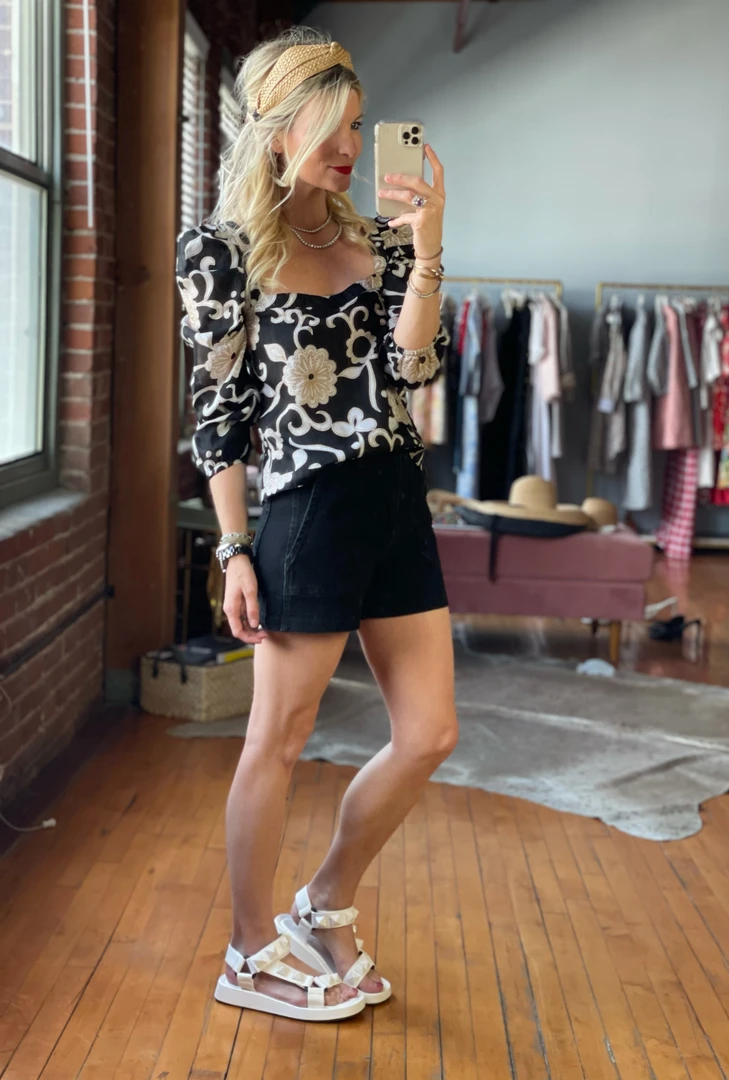 BURU White Label Sailor Denim Shorts - Black 4 BURU White Label Sailor Denim Shorts - Black