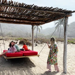 BURU Pink Label Swing Coat Knee Length - Botanicals