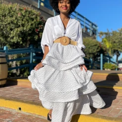 BURU Pink Label Clothing Pink Label Teagan - White & Black Swiss Dot - PRE-SALE 21 BURU Pink Label Clothing Pink Label Teagan - White & Black Swiss Dot - PRE-SALE