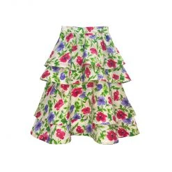 BURU Pink Label BURU X TSCS Ruffled Party Skirt - Signature Floral