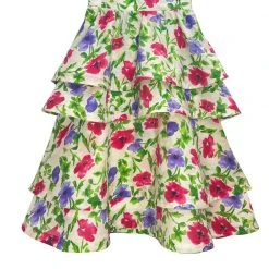 BURU Pink Label BURU X TSCS Ruffled Party Skirt - Signature Floral