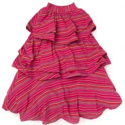BURU White Label Teagan Tiered Skirt - Pink Stripe Clothing 23 BURU White Label Teagan Tiered Skirt - Pink Stripe Clothing