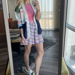 BURU White Label Clothing Tennis Cardigan - Navy Colorblock