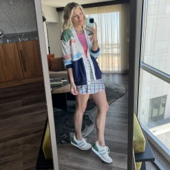 BURU White Label Clothing Tennis Cardigan - Navy Colorblock