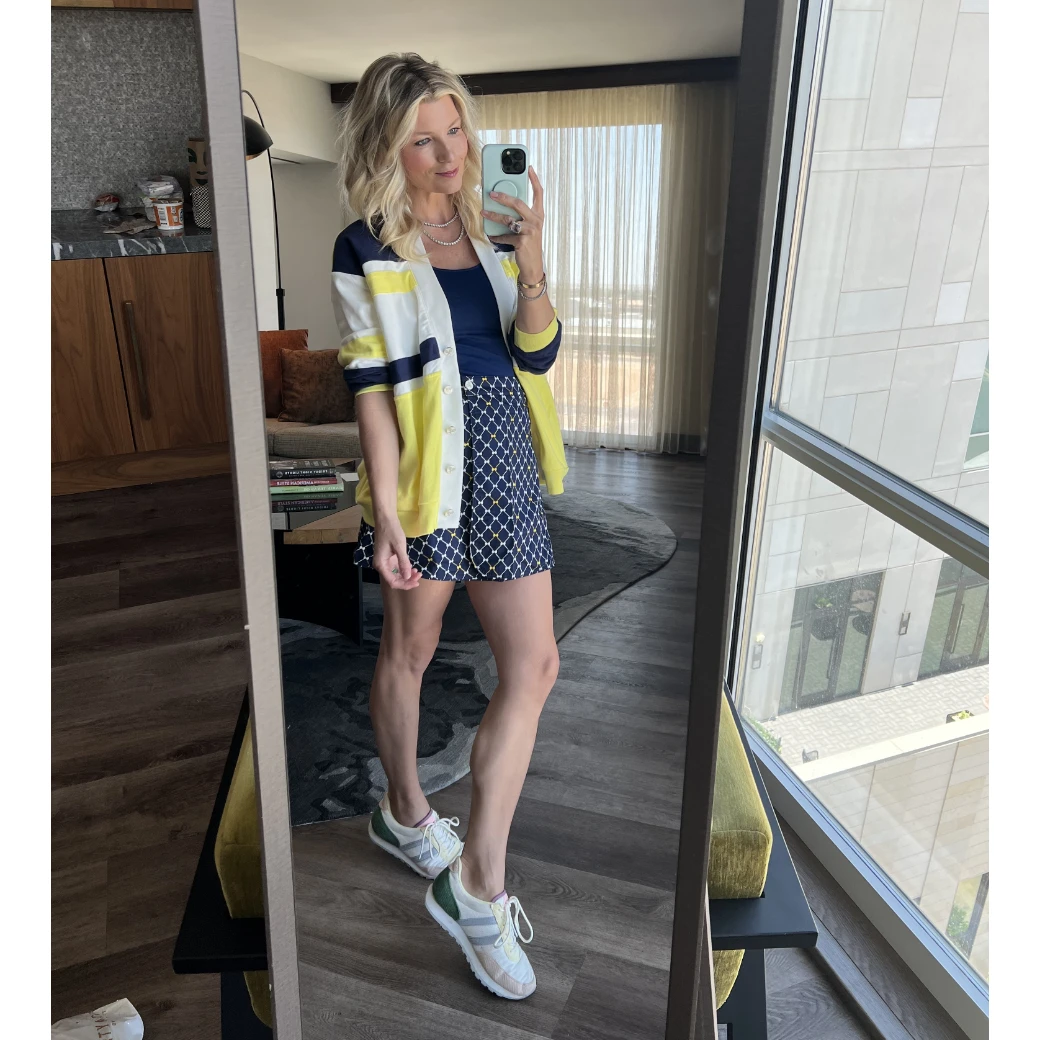 BURU White Label Tennis Cardigan - Yellow Colorblock Clothing 13 BURU White Label Tennis Cardigan - Yellow Colorblock Clothing