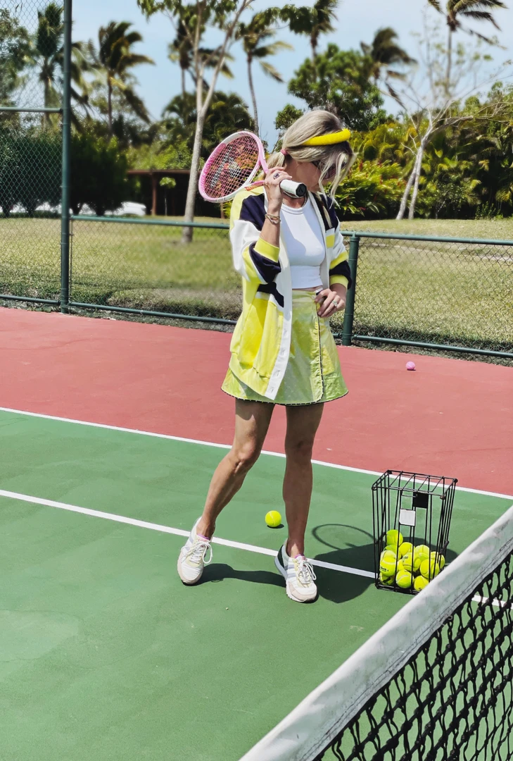 BURU White Label Tennis Cardigan - Yellow Colorblock Clothing 4 BURU White Label Tennis Cardigan - Yellow Colorblock Clothing