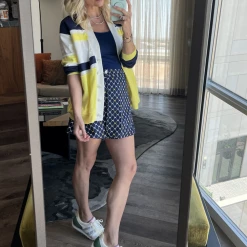 BURU White Label Tennis Cardigan - Yellow Colorblock Clothing 19 BURU White Label Tennis Cardigan - Yellow Colorblock Clothing