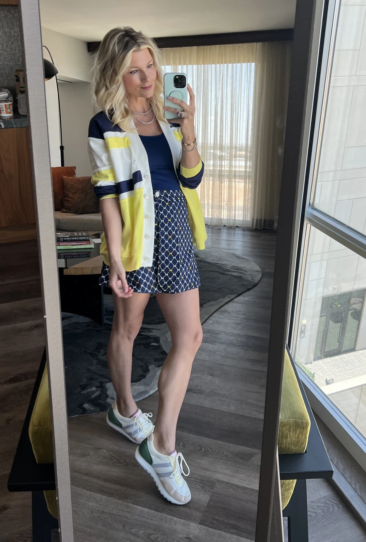 BURU White Label Tennis Cardigan - Yellow Colorblock Clothing 8 BURU White Label Tennis Cardigan - Yellow Colorblock Clothing