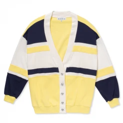 BURU White Label Tennis Cardigan - Yellow Colorblock Clothing 25 BURU White Label Tennis Cardigan - Yellow Colorblock Clothing
