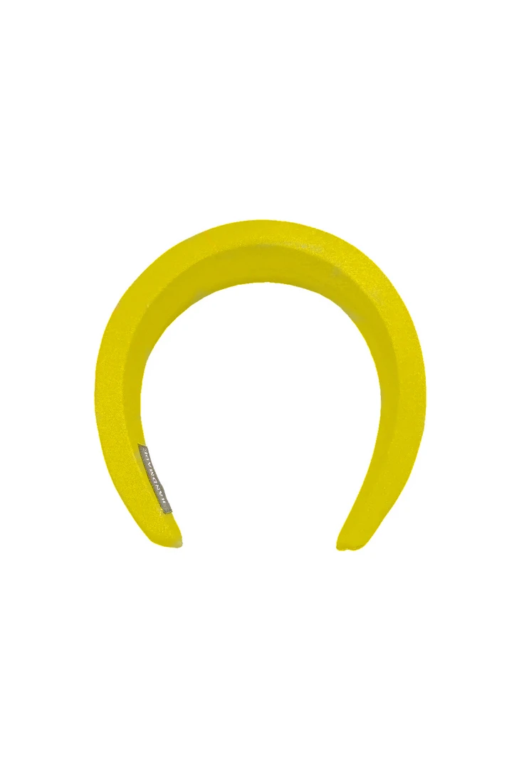 BURU Accessories The Amanda Puff Headband - Yellow Special Occasions 3 BURU Accessories The Amanda Puff Headband - Yellow Special Occasions