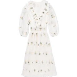 BURU White Label Clothing The Blanche Dress Midi - White Daisy