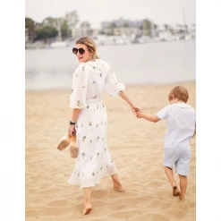 BURU White Label Clothing The Blanche Dress Midi - White Daisy