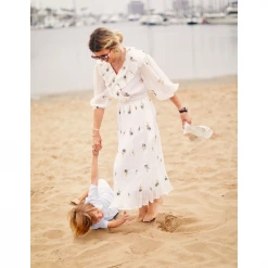 BURU White Label Clothing The Blanche Dress Midi - White Daisy