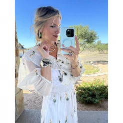 BURU White Label Clothing The Blanche Dress Midi - White Daisy