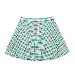 BURU White Label The Classic Pleated Tennis Skirt - Green & Pink Plaid