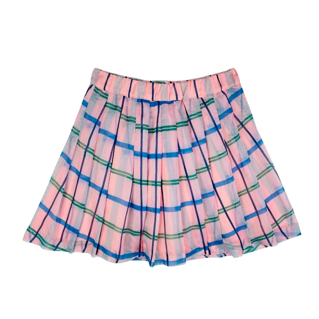 BURU White Label The Classic Pleated Tennis Skirt - Pink & Blue Plaid 8 BURU White Label The Classic Pleated Tennis Skirt - Pink & Blue Plaid
