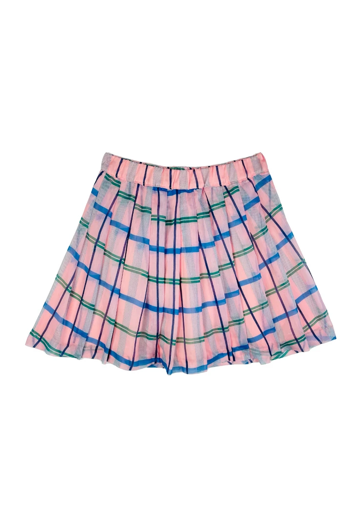 BURU White Label The Classic Pleated Tennis Skirt - Pink & Blue Plaid 3 BURU White Label The Classic Pleated Tennis Skirt - Pink & Blue Plaid
