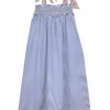 BURU White Label Clothing Tie Top MIDI Dress - Blue Stripe