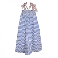 BURU White Label Clothing Tie Top MIDI Dress - Blue Stripe 25 BURU White Label Clothing Tie Top MIDI Dress - Blue Stripe